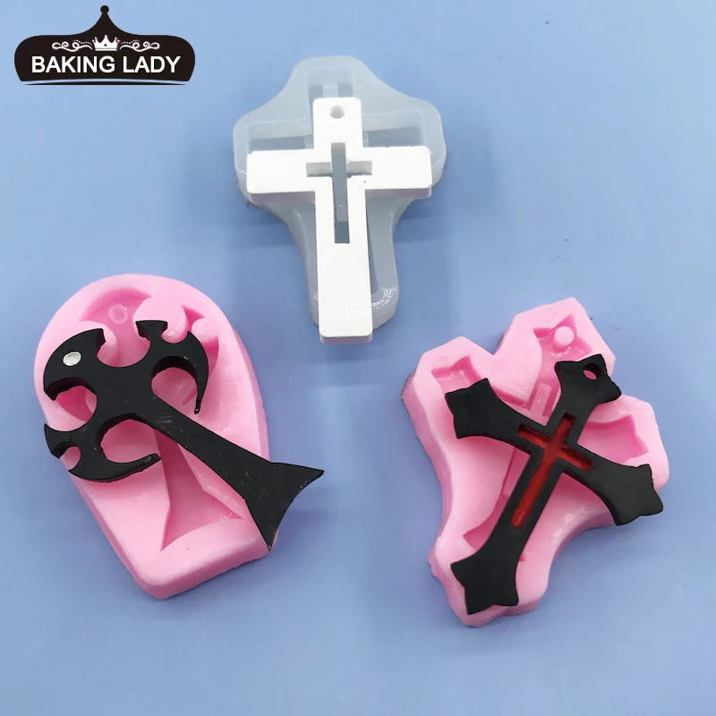 MNYB Cross Silicone Epoxy Resin Mold For Jewelry Making Casting Mould Craft DIY  Clay Resin Art Tools