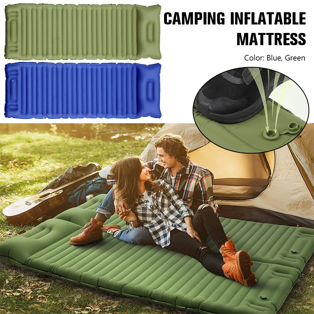 

Туристический надувной матрас, подстилка для сна на открытом воздухе, для походов, путешествий, с сумкой для хранения