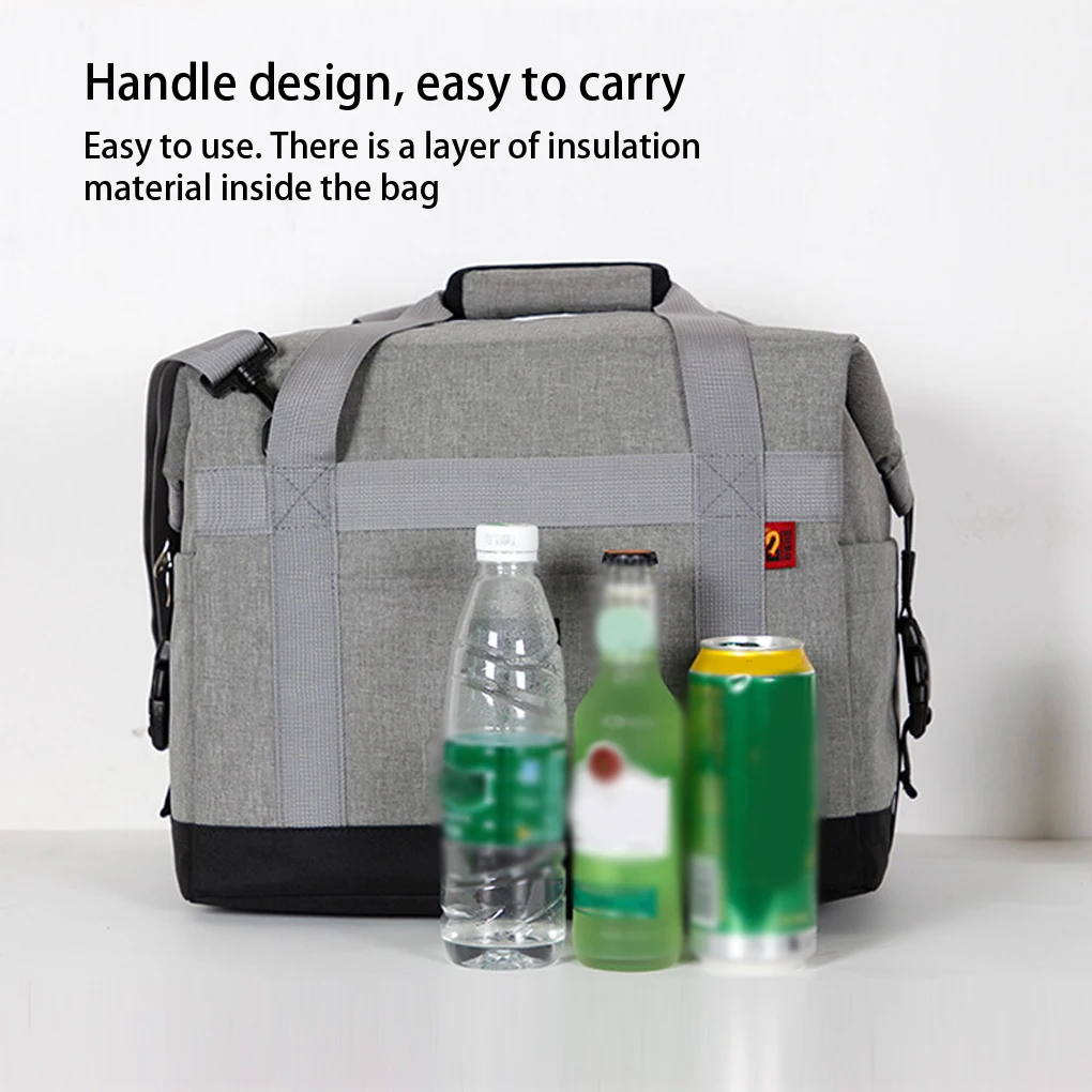 

Сумка для пикника с плечевым ремнем, водонепроницаемая, оксфордская, многофункциональная, изолированная сумка, ручная, пищевой контейнер для кемпинга School