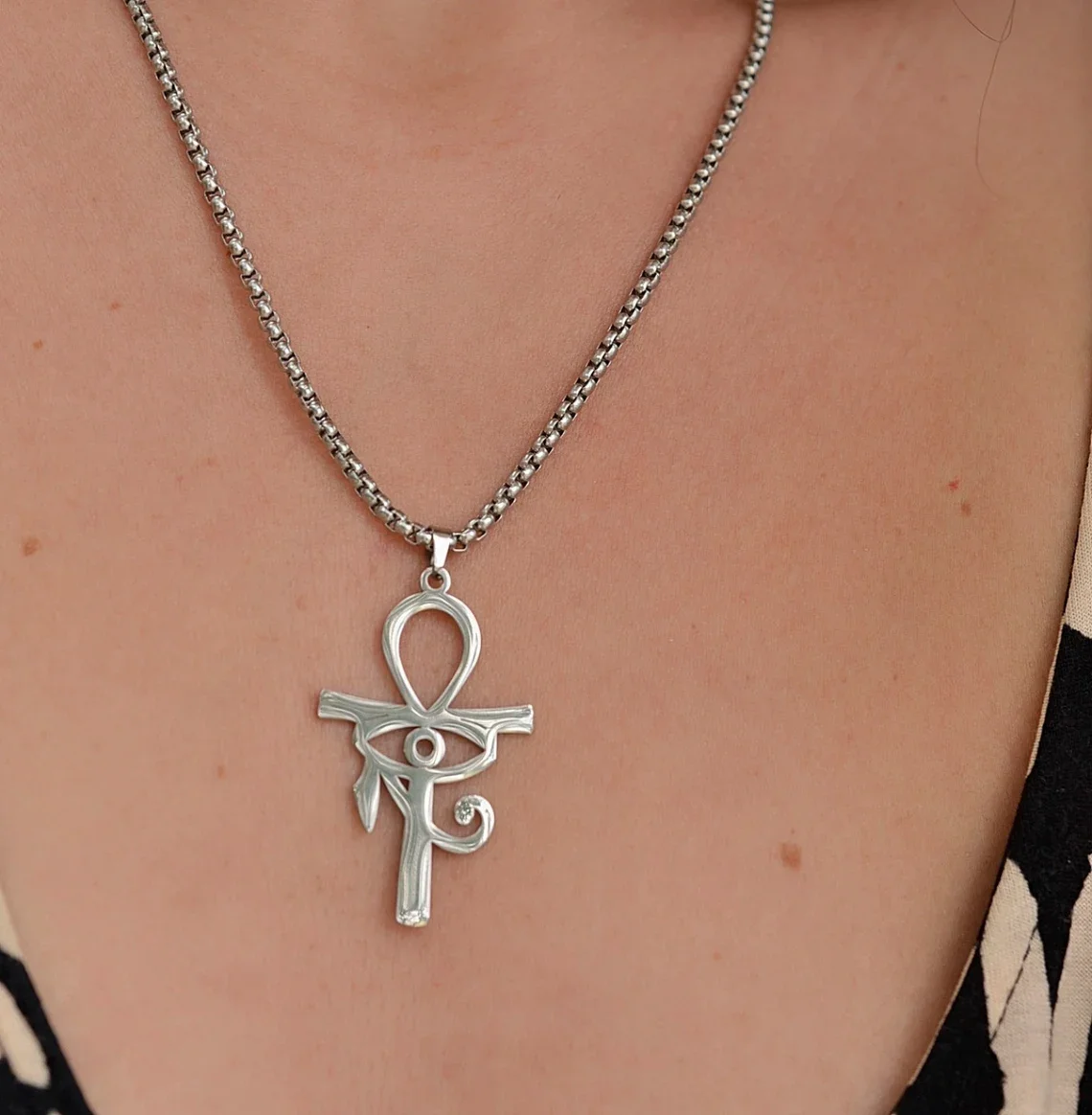 Модное ожерелье из египетского орнамента неувядающее египетское нержавеющей