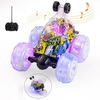 graffiti remote control car rc stunt tipper cars with 360 rolling dancing 2 4ghz rc car toy for kids birthday gift