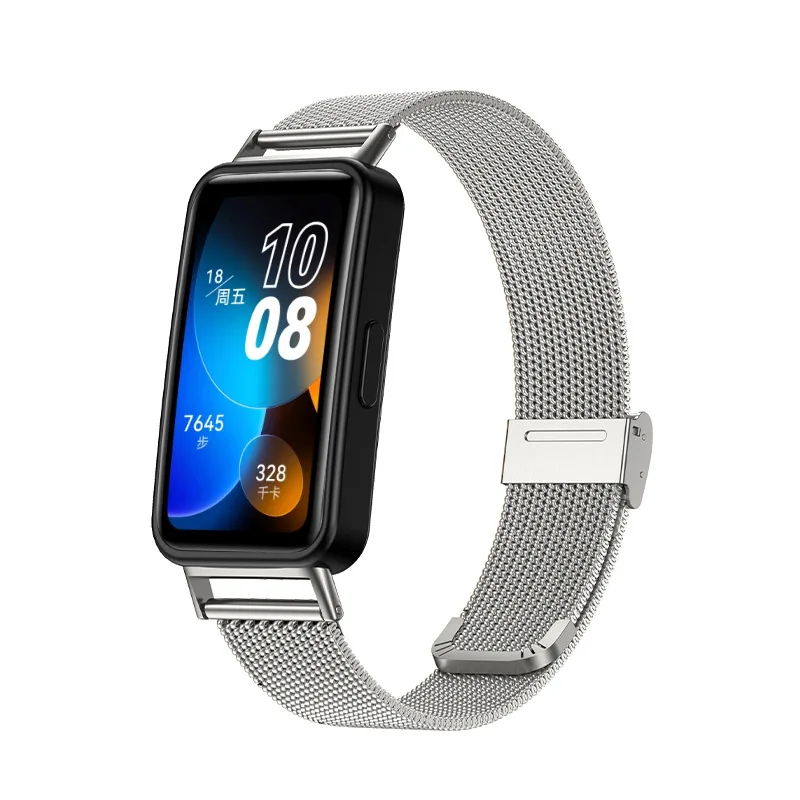 Metal Watchband For Huawei band 8 strap Stainless steel Bracelet Wristband For HUAWEI Band 8 Correa Strap Sport Women Men Belt