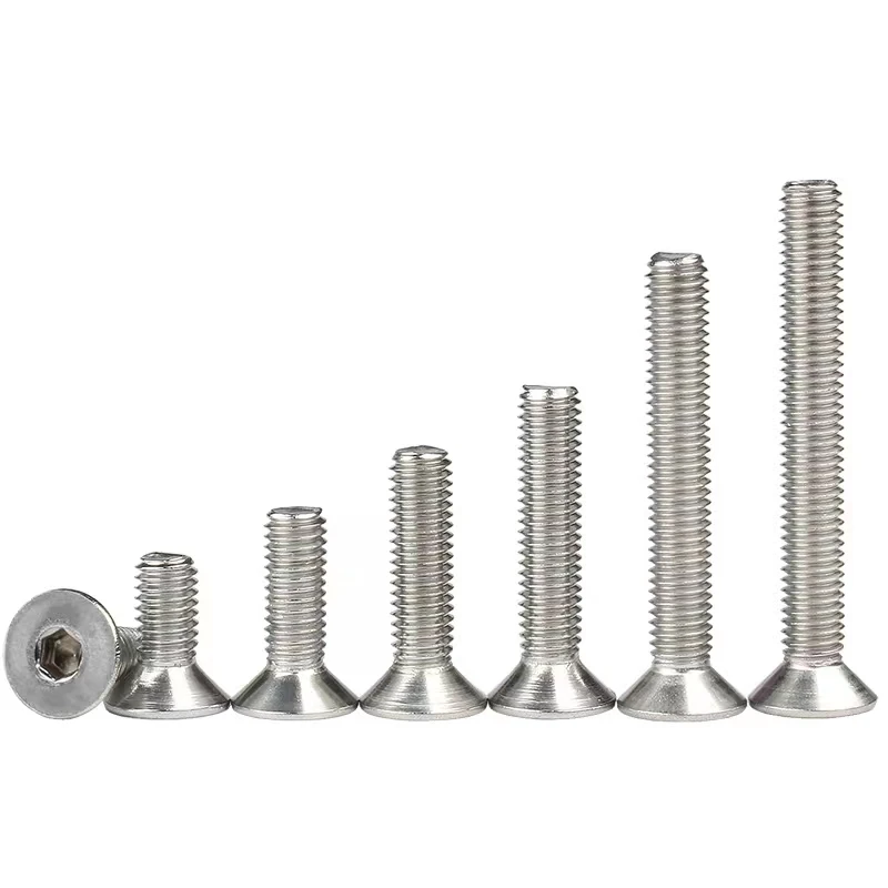 M12M16 Screws Tornillos Bolts Nails Hexagon Socket Countersunk Flat Cup Head Stainless Steel Lag Spike Parafuso DIN7991/ISO10642 images - 6