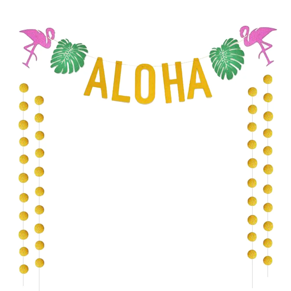 

1 Set Monstera ALOHA Banner Set Decorations for Hawaii Tropical Party Beach Party Summer Party Luau Party