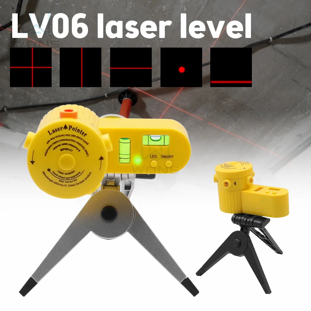 

Laser Level Multifunction 4 In 1 Household Level Ruler Measuring Laser Ruler with Rotate Tripod Ertical Horizontal Level Tools