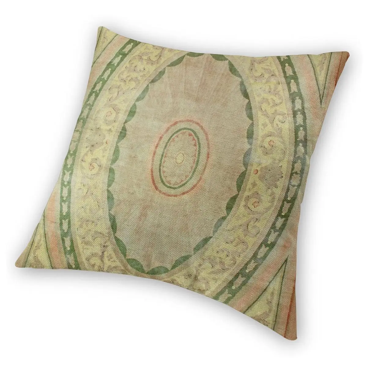 Антикварная французская квадратная наволочка в стиле Савоннерри из полиэстера, льна и бархата с узором, на молнии, декоративная наволочка для дивана, чехол для подушки сиденья (art.: 3920d9f9775ec) - 3920d9f9775ec