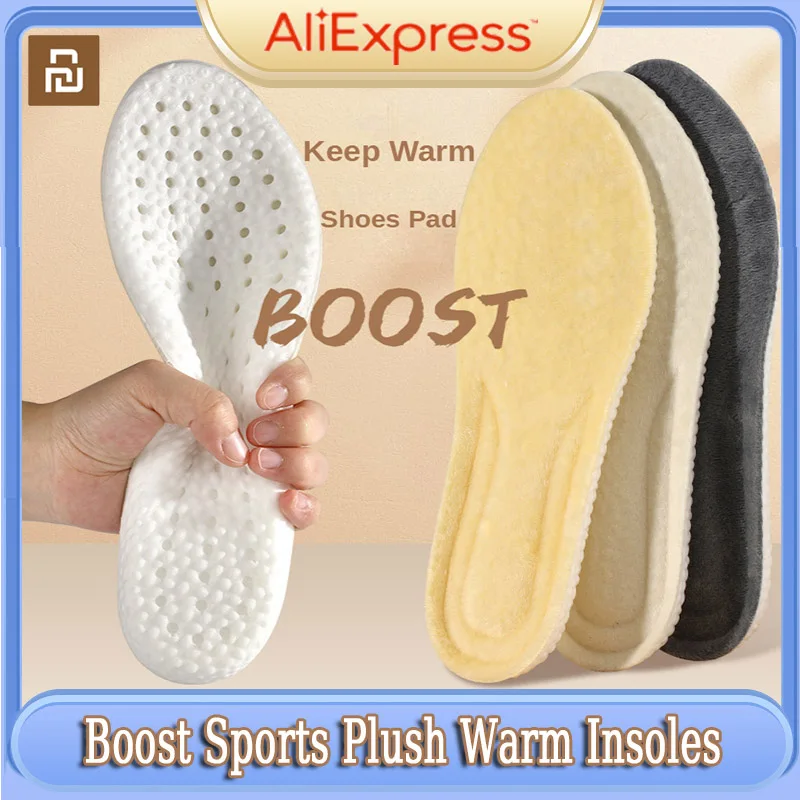 

Youpin Boost Winter Warm Insoles Shoes for Women Men Cashmere Sports Shoes Pads Keep Warmer Foot Footwear Padded Wool Plantillas
