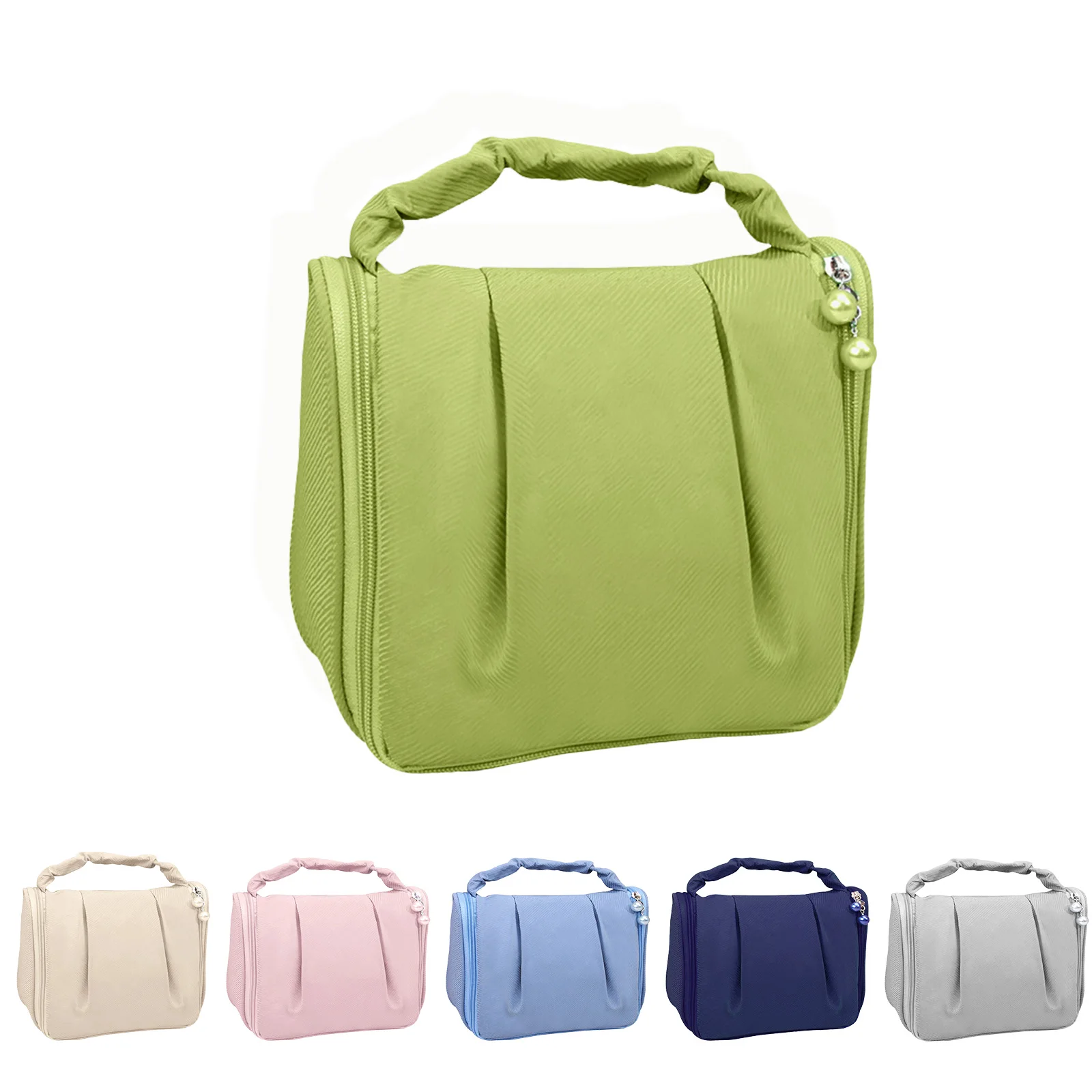 Large capacity Makeup Bag Waterproof Portable Women's Cosmetic Bag Wrinkle  Cosmetic Storage Bag Toiletries Bag