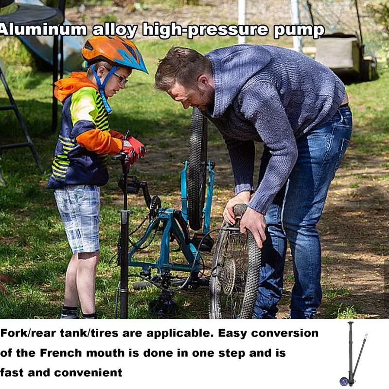 Насос велосипедный портативный с манометром 400 PSI