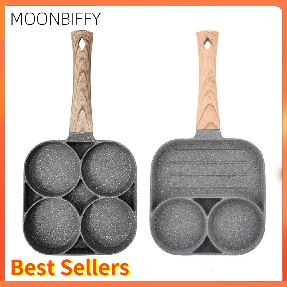 

Omelet Frying Pan Nonstick Four-Hole Frying Pot Pan Thickened Omelet Non-Stick Kitchen Cooking Breakfast Maker cookware