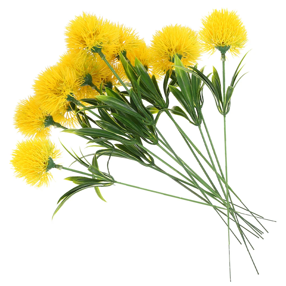 

Dandelion Bouquet Artificial Flower Flowers Faux Dried Fake Simulated Onion Yellow Wedding Plastic Branches Peonies Hydrangea