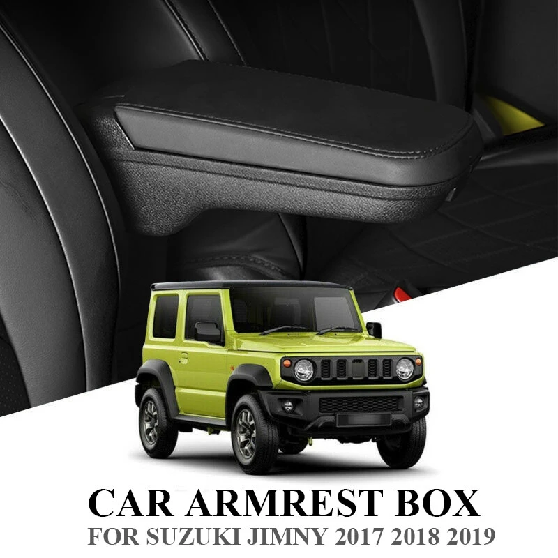 Car Storage Box PU Leather Central Armrest For Suzuki Jimny JB64W JB74W 2017 2018 2019 Interior Accessories
