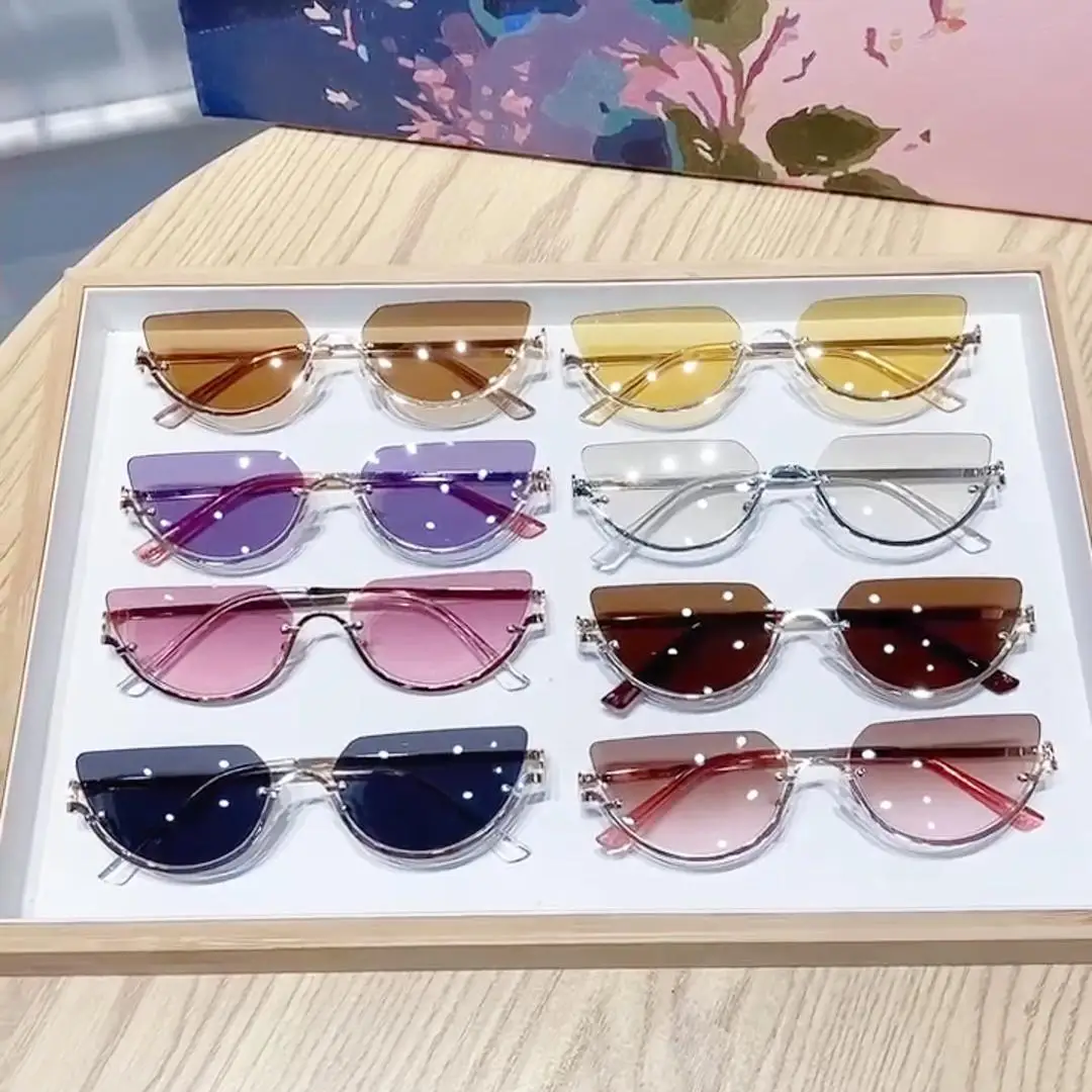 Роскошные брендовые дизайнерские треугольные солнцезащитные очки кошачий глаз