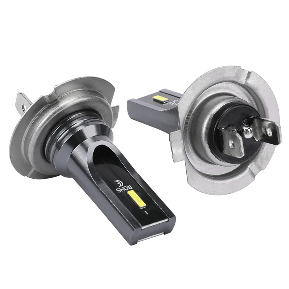 

2pcs Vehicle H7 12V-24V Headlights Super Bright LED Ice Blue Fog Blubs Lights 80w 8000k Canbus CSP-1860 Chips Lighting & Lamps