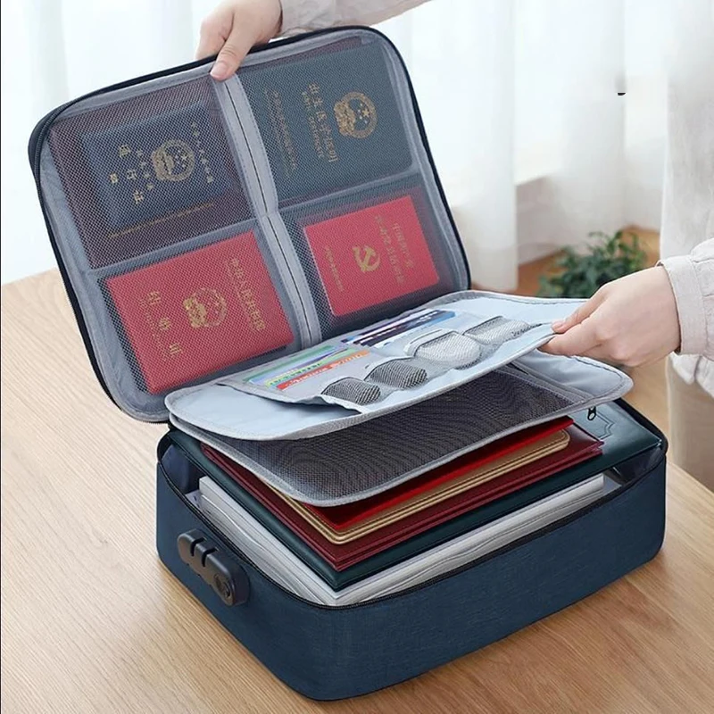 

Document Storage Organizer Bag Card Contract Pouch Bills Folder Certificate Holder Case Travel Passport Briefcase File Container