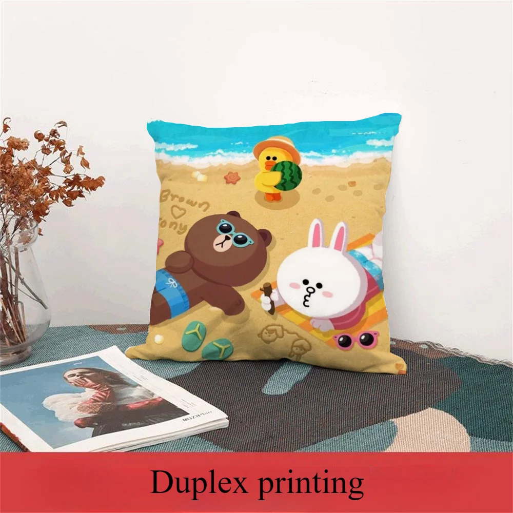 Искусственный Чехол Для Подушки С Коричневым Медведем И Кровью