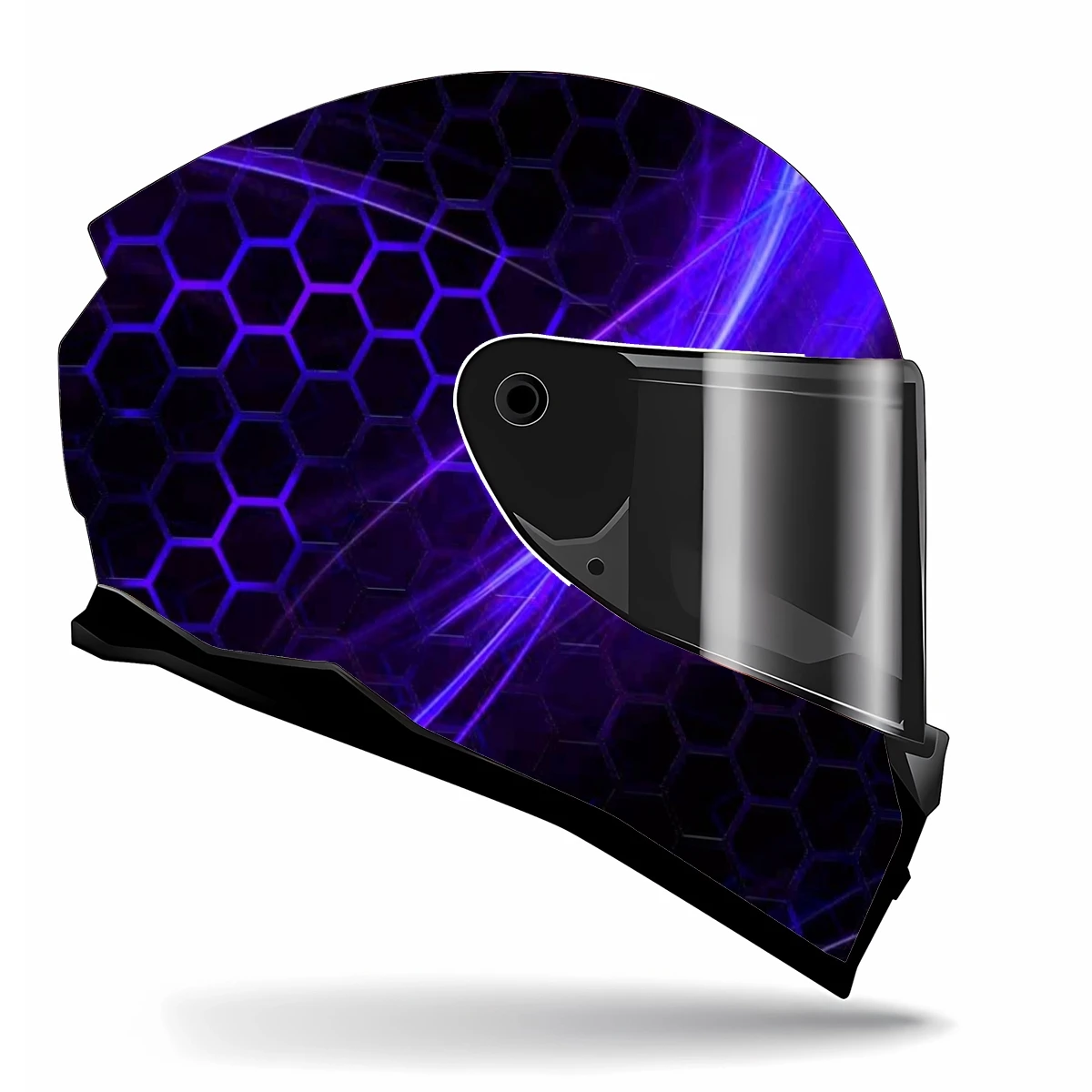 Синие абстрактные обои наклейки для мотоциклетного шлема самоклеящиеся