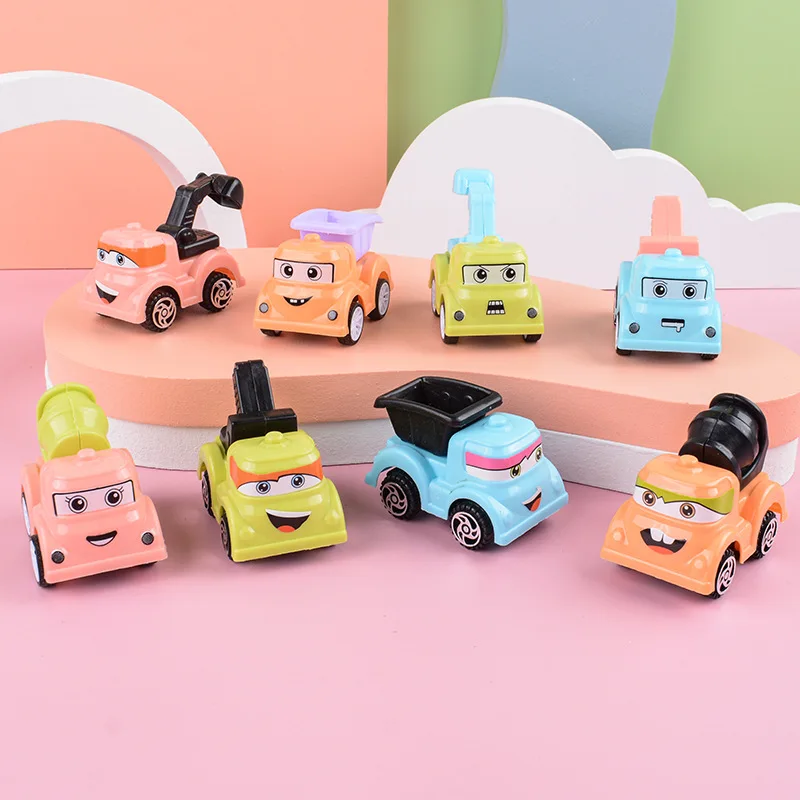 

Детский мини-игрушечный автомобиль, мультяшный прицеп, модель автомобиля для мальчика, фотографический автомобиль, мультяшный инженерный ...