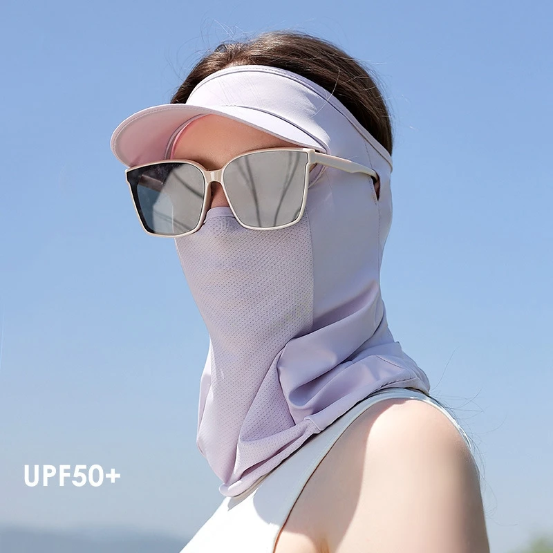 

Unisex Breathable Cooling Face Cover Sun UV Protection Earloop Neck Gaiter Scarf for Summer Outdoor Activities UPF 50+ #2022