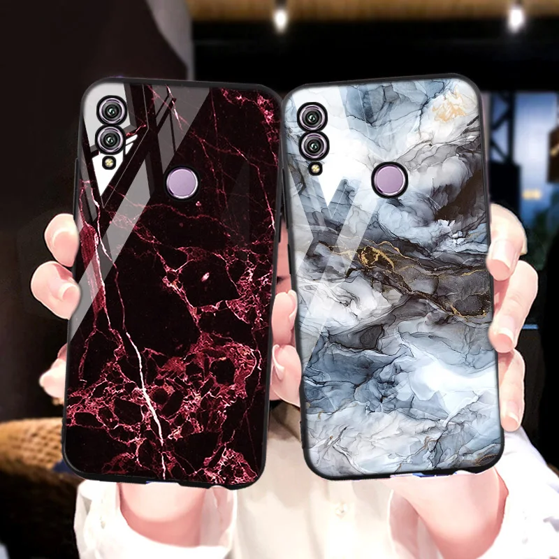 

Tempered Glass Case For Huawei Honor 50 Lite Cases Luxury Phone Funda Honor 8X 9x 10i 9 10 10x Lite 9A 8A Honor50 Cover Coques