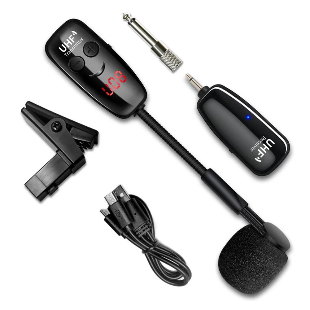 

Wireless Saxophone Microphone Receiver Transmitter System On Musical Instruments Wireless Receiver Transmitter For Saxophone