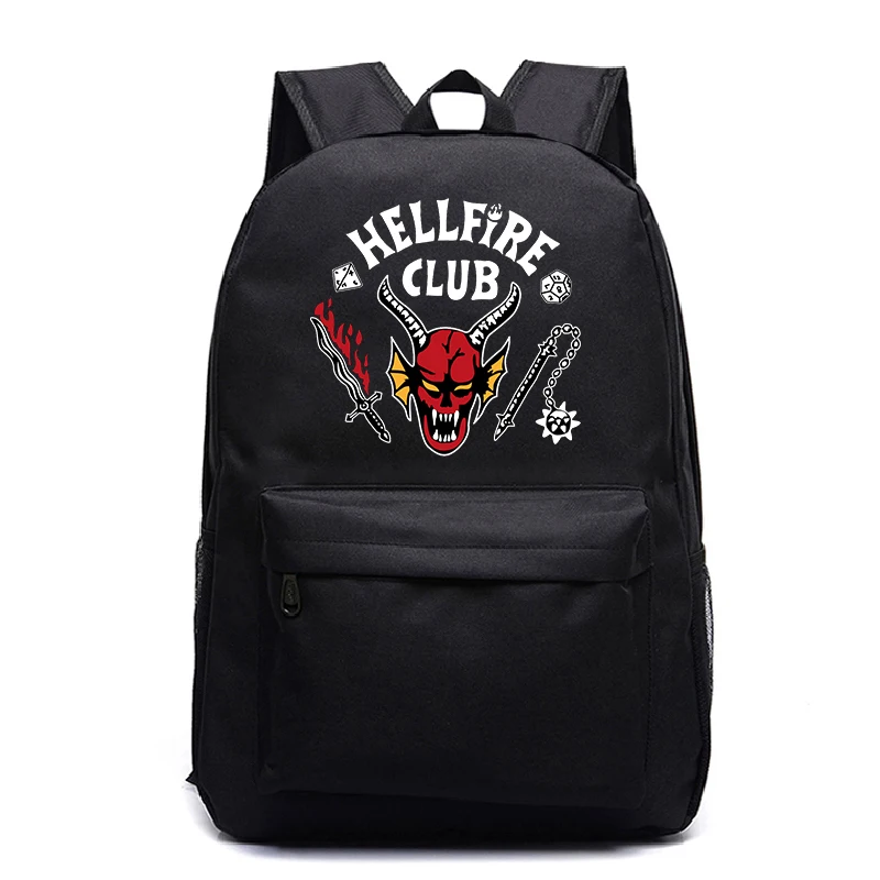 

Anime Hellfire Club Backpack Student School Bag Students Girls Boys Cartoon Bookbag Teenager Travel Rucksack Mens Laptop Bagpack
