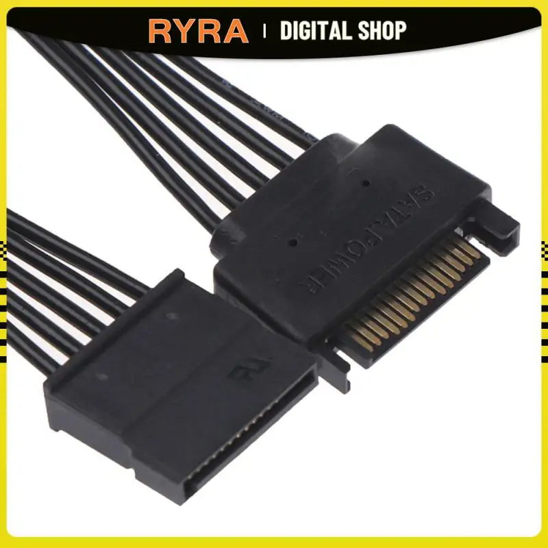 

RYRA 1PCS SATA 15-Pin Male To 2 X 15P Female Y 15Pin Power Cable HDD SSD Splitter Universal Connector Adapter Power Cable 30CM