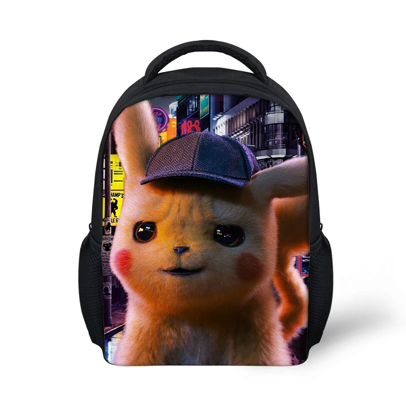 HALYUNASC Cartoon Kindergarten Backpack Pikaqiu-Detective Pattern Students School Bag Hot Game Boys Mochila Mini Book Bag
