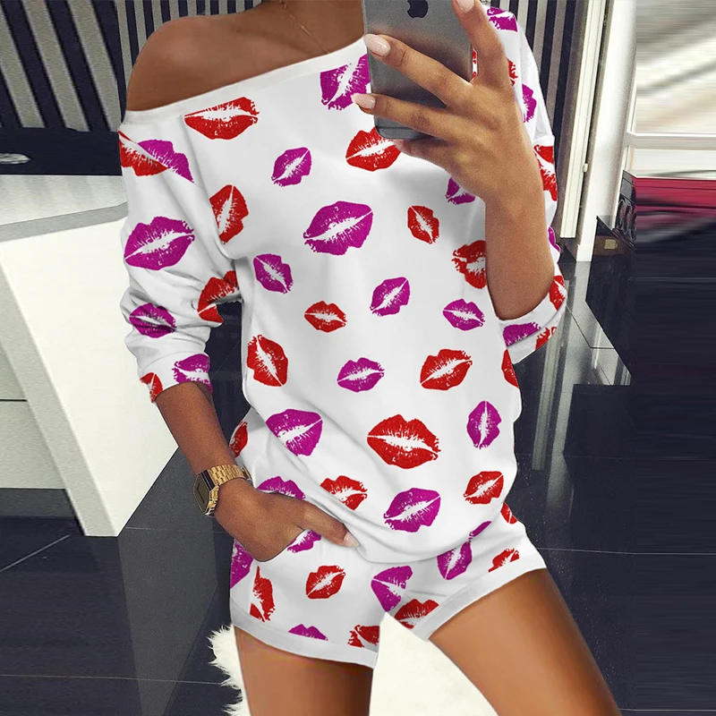 Комплект Спортивный женский из 2 предметов пикантный Повседневный Топ с