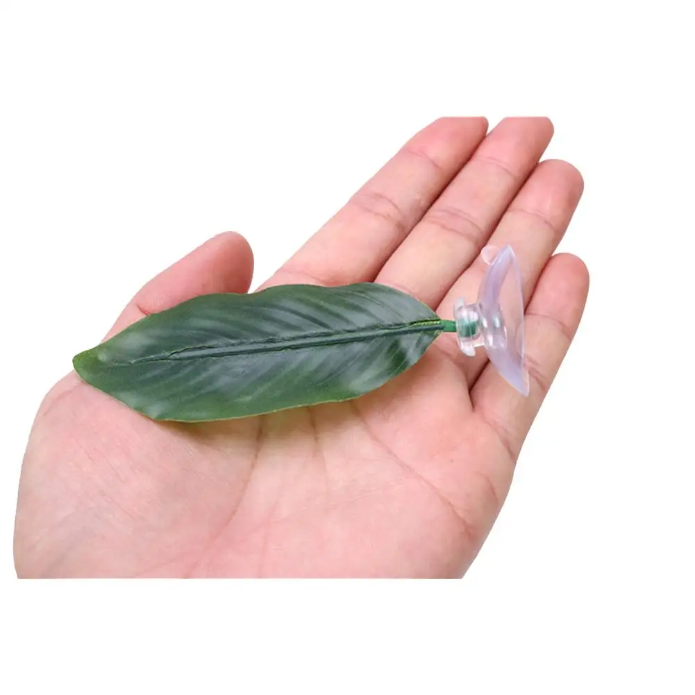 

Искусственные листья с присоской для аквариума и аквариума, декоративные аксессуары для черепахи, ящерицы, хамелеона