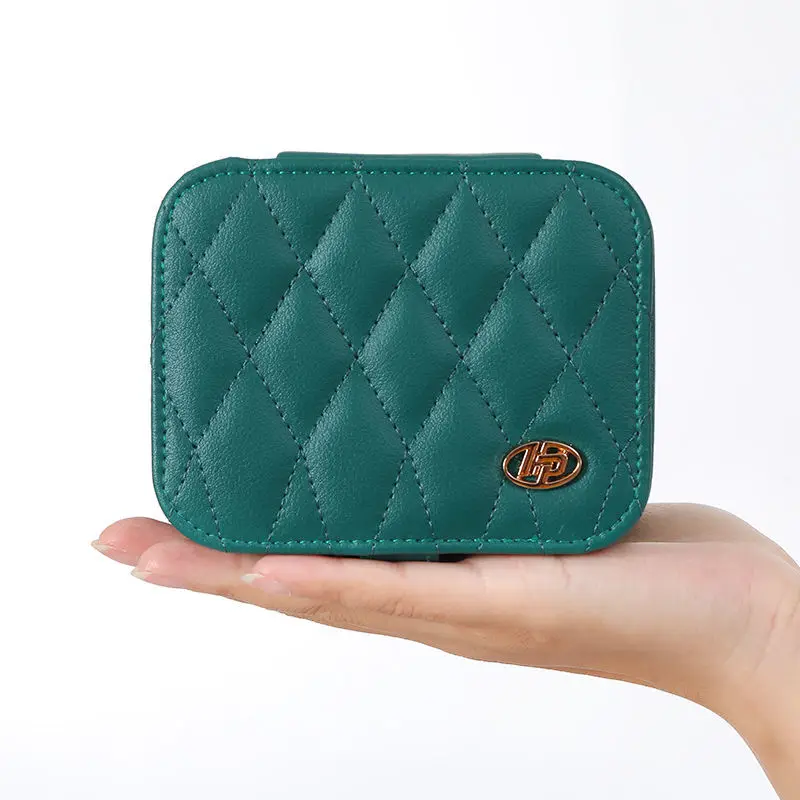 Винтажная шкатулка для ювелирных изделий стеганый Органайзер винного цвета