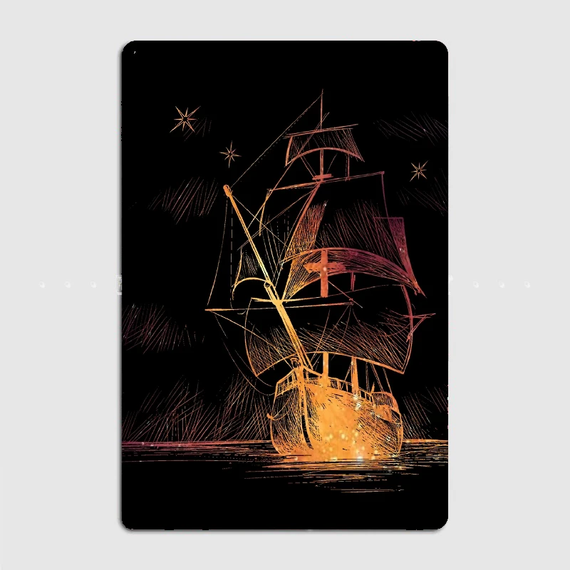 

SpaceShip Metal Plaque Poster Garage Decoration Living Room Cinema Living Room Custom Tin Sign Poster