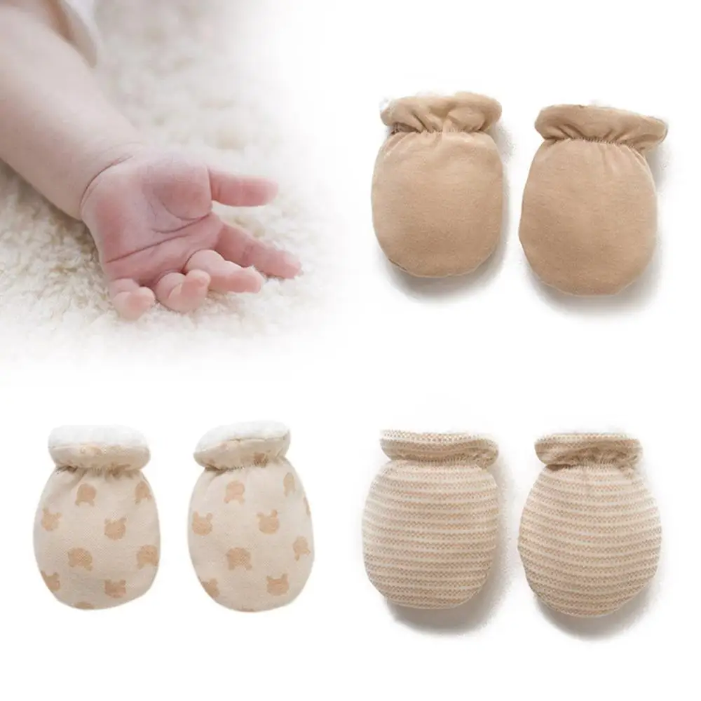 

Newborn Gloves Winter Baby Anti-Grab Mittens Full Finger Boys Girls Thicken Warmer Fleece Gloves Toddler Infant Mittens 11*8CM