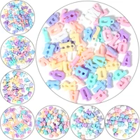 50 100pcslots trendy acrylic letter beads loose ornaments bead with hole butterfly diy bracelets jewelry charm making supplies