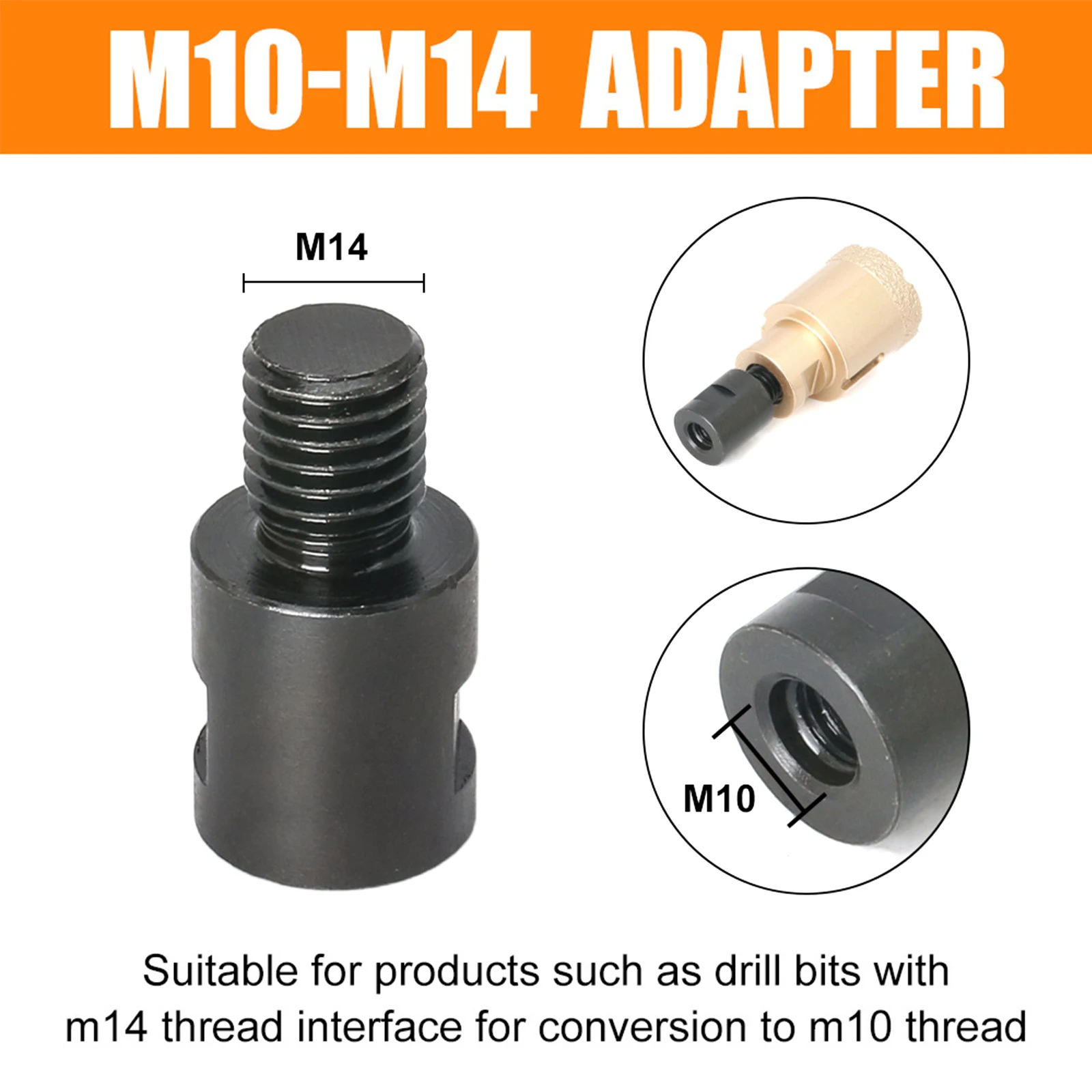 

Angle Grinder M10 M14 5/8-11 Adapter Thread Converter Adapte Interface Connector Screw Connecting Rod Nuts Slotting 100 125 Type