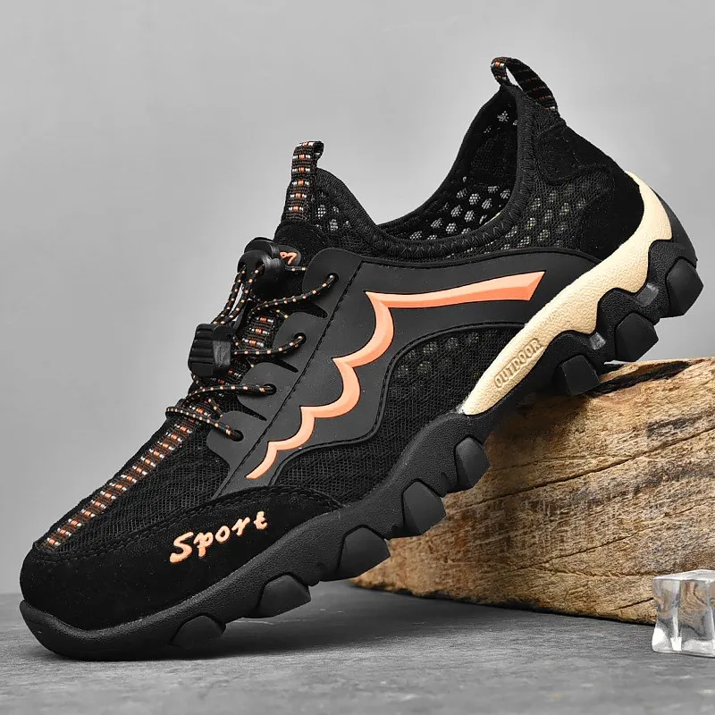 

Мужские кроссовки большого размера, дышащие, сетчатые, быстросохнущие, дышащие, для занятий спортом на открытом воздухе, прогулок, M490