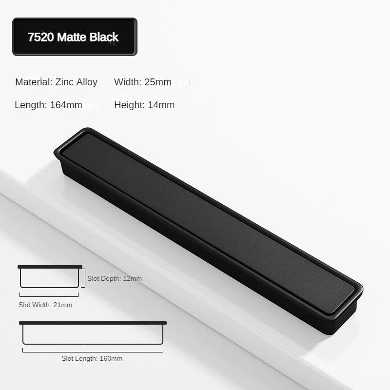 Современная простая раздвижная дверь скрытая встроенная ручка кухонный шкаф из цинкового сплава невидимая мебель цветные ручки с прорезями