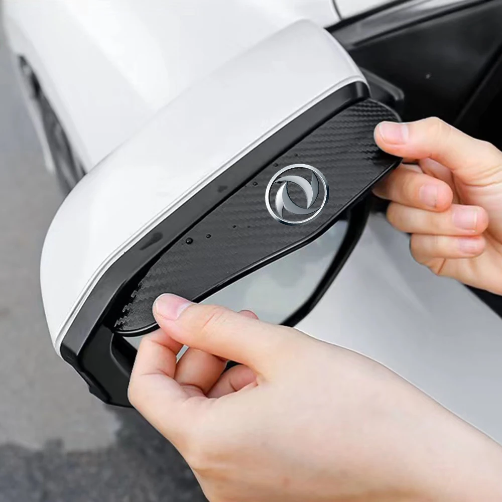 

2Pcs Carbon Fiber Car Rearview Mirror Eyebrow Rain Cover For Dongfeng AX7 S30 DFSK V26 V27 K17 Fengshen A30 Joyear X6 Future SX6