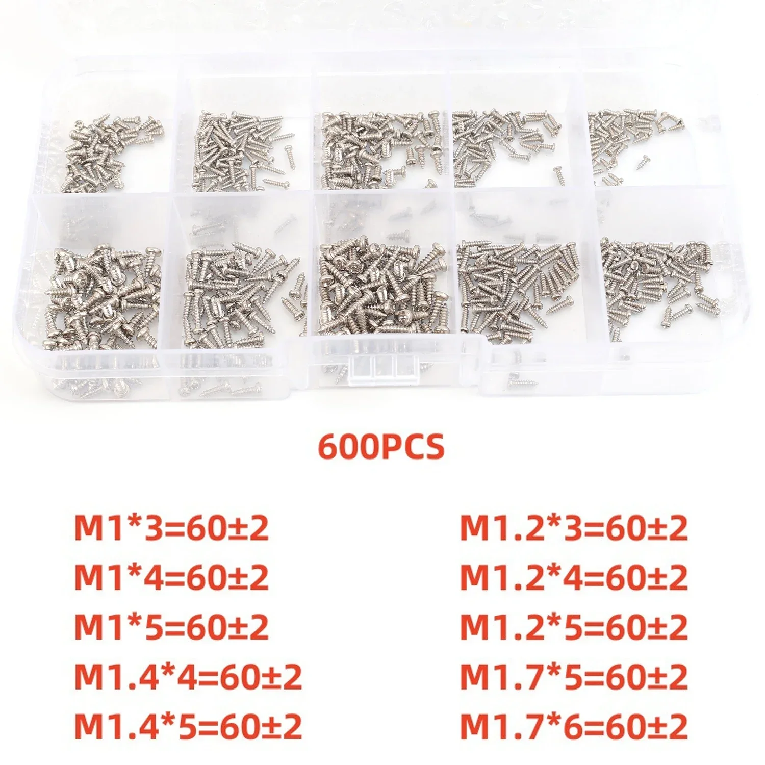 

Миниатюрные саморезы M1/M1.2/M1.4/M1.7 Микро-винт с круглой головкой и крестообразным винтом для солнцезащитных очков, комплект автомобильных электронных ремонтных винтов