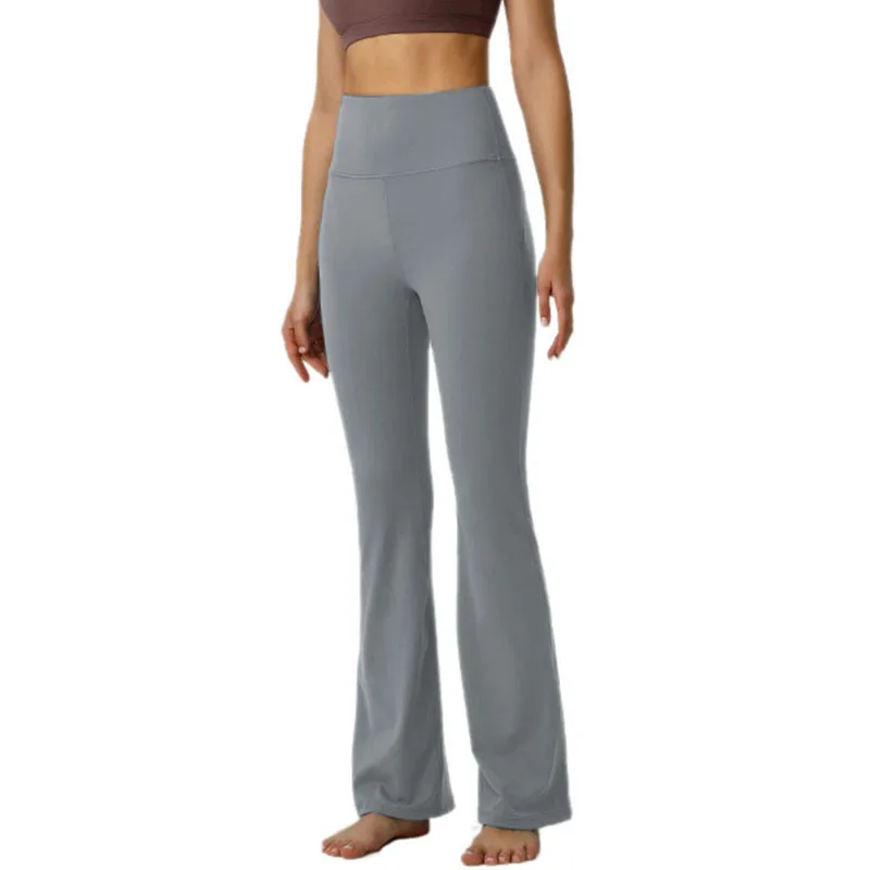 Women's Flared Yoga Sweatpants High Waist Hip Lift Leggings Nylon Fabric Sports Wide Leg pants Pilates Aerobics Dancing Trousers