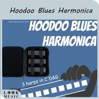 hoodoo blues harmonica 3 pack with case c d g tone harmonica set