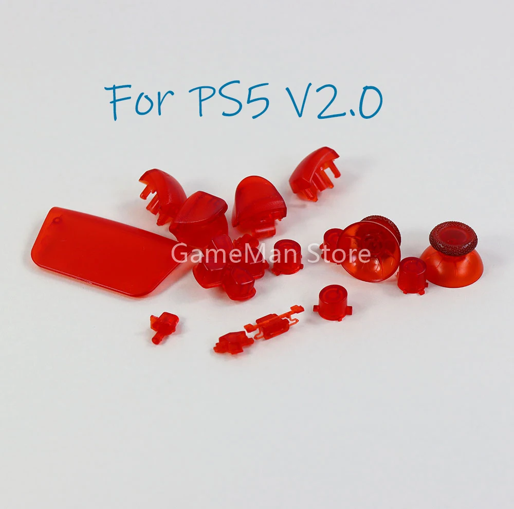 Фото 1 комплект для контроллера PlayStation5 PS5 V2.0 BDM-020, прозрачный полный комплект L1 R1 L2 R2 ABXY D-pad, кнопки направления №1