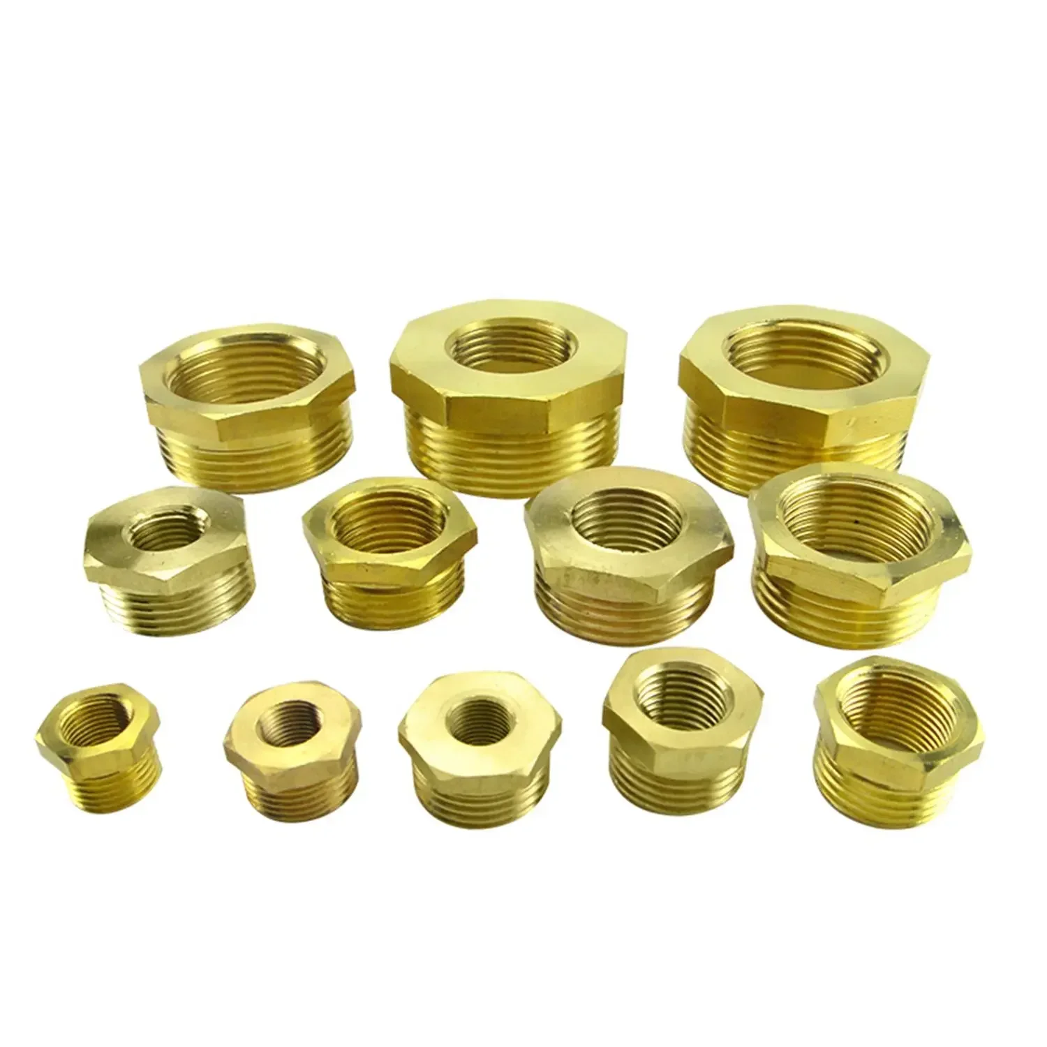 1/4&quot 3/8&quot 1/2&quot 3/4&quot 1&quot NPT BSPT Мужская x Женская Редукторная Втулка Латунная Труба