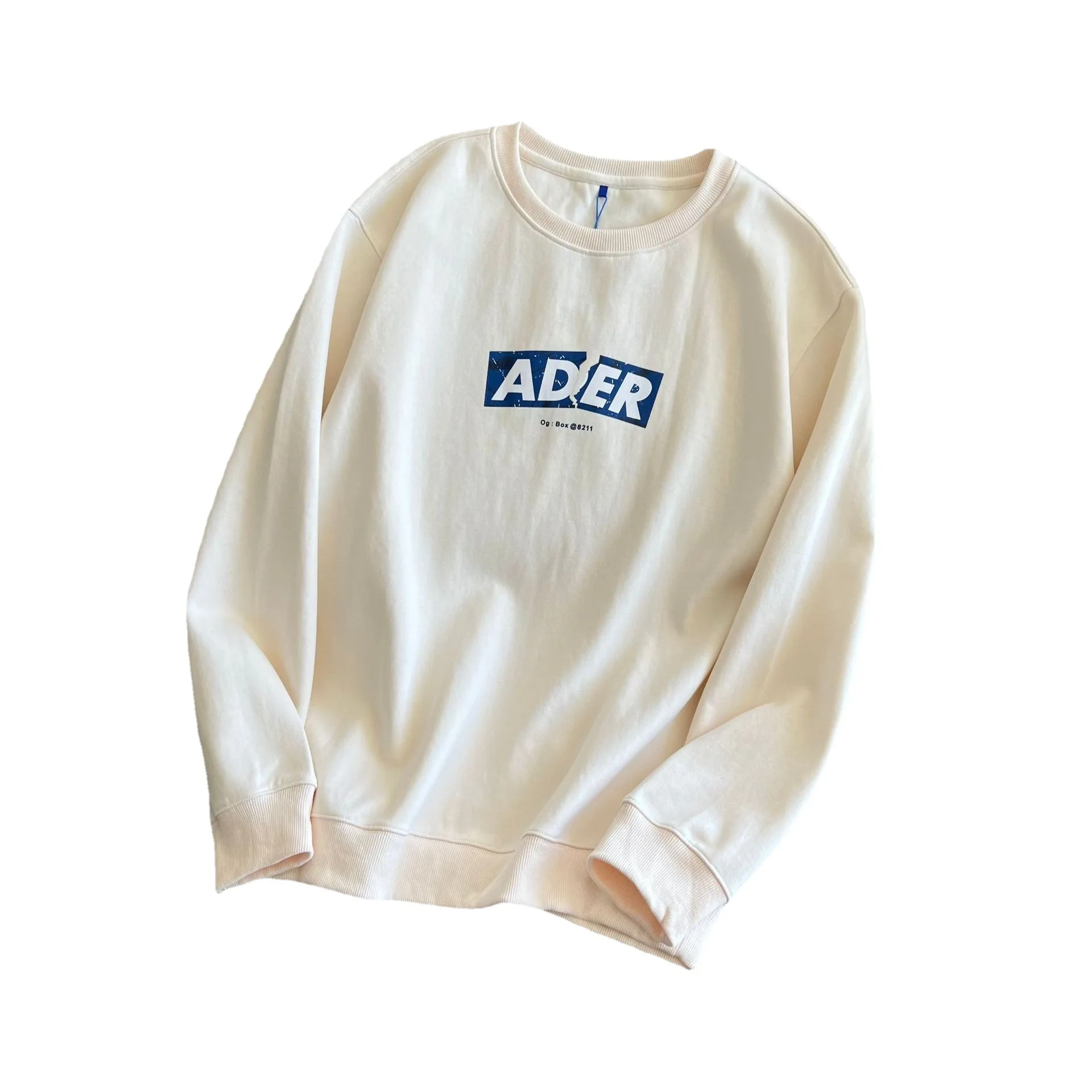 

Уличный модный бренд ADERERROR с принтом сломанных букв, осенний мужской и женский пуловер с круглым вырезом, хлопковый топ A2039