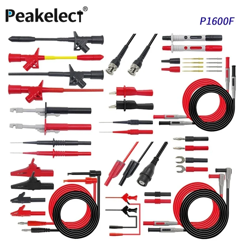 

Cleqee P1600 series комплект тестовых проводов для мультиметра BNC-Test Cable Test Probe IC Test Hook Набор инструментов для ремонта автомобилей