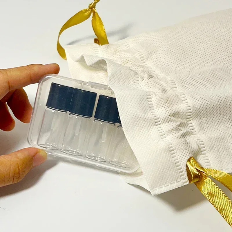 Мини-стеклянные бутылки с лопаточкой 4/5 шт