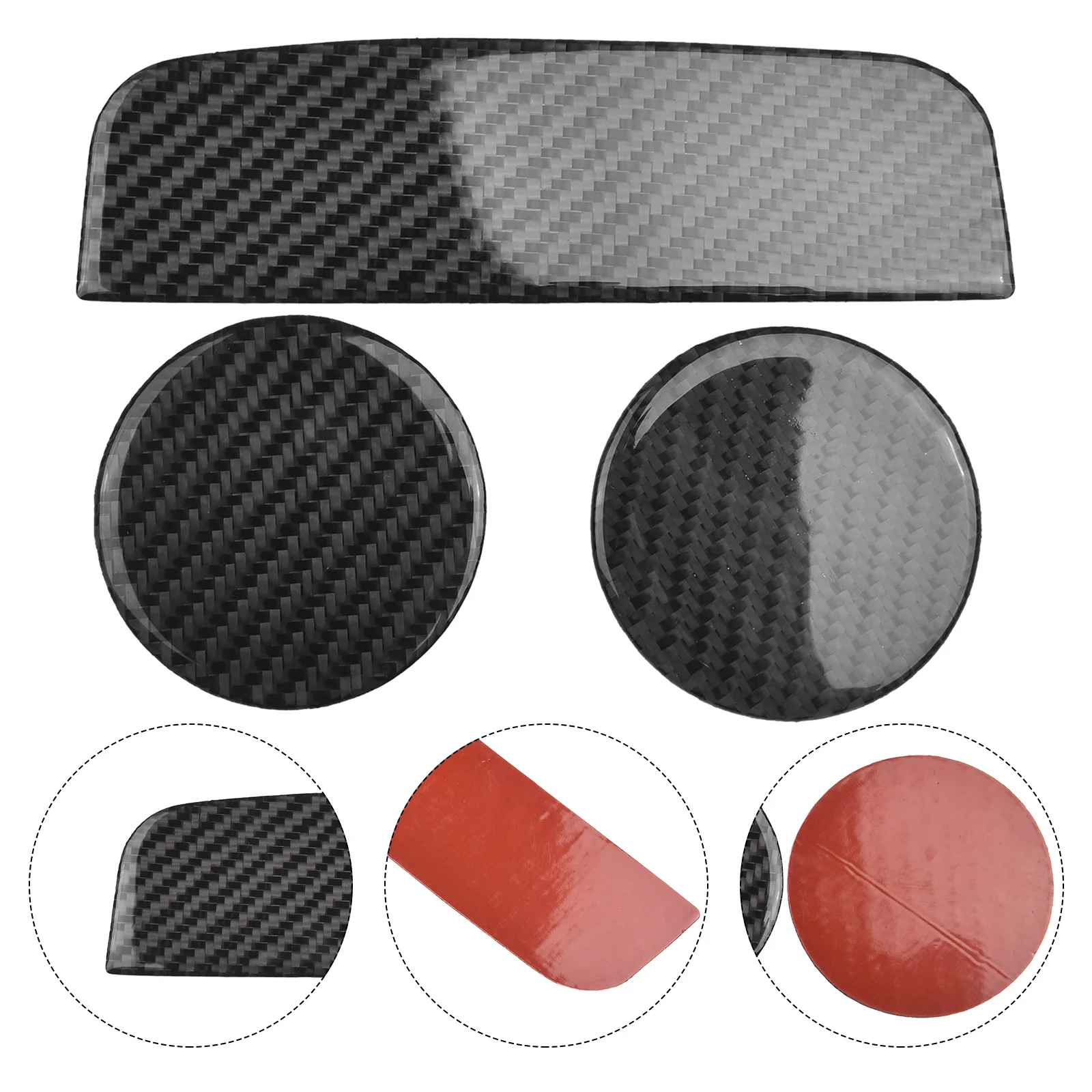 

Car Carbon Fiber Water Cup Holder Storage Box Trim Cover For Ford Mustang 2015-2023 Interior Accessories