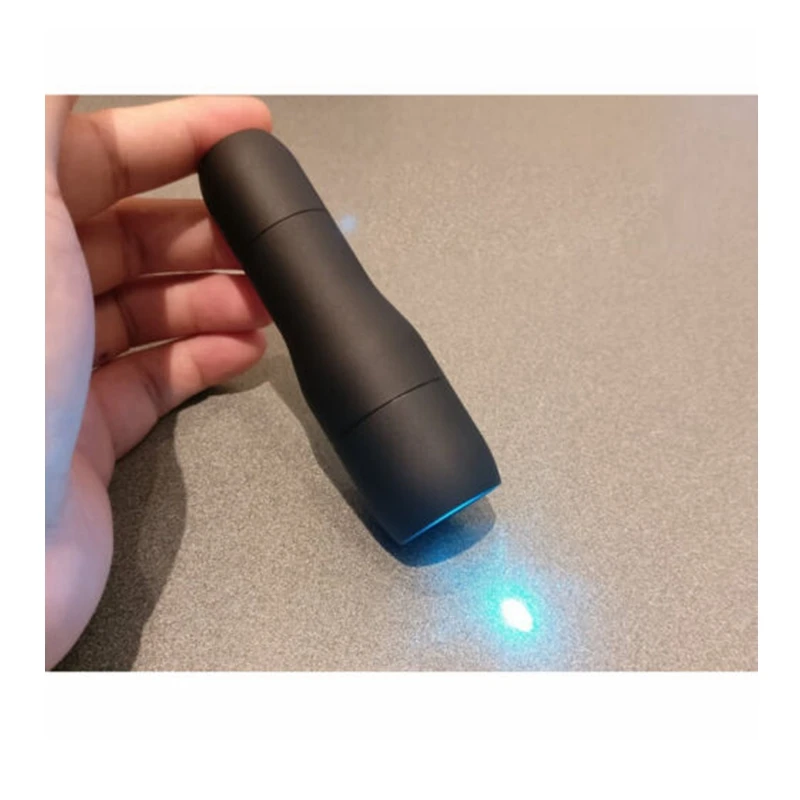 Waterproof 488nm 1mw Cyan-Blue Laser Pointer  Portable  LED Torch 105x32mm Flashlight