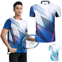 new badminton tennis shirts ping pong gym sports short sleeves outdoor training team game jerseys running workout 3d print tee