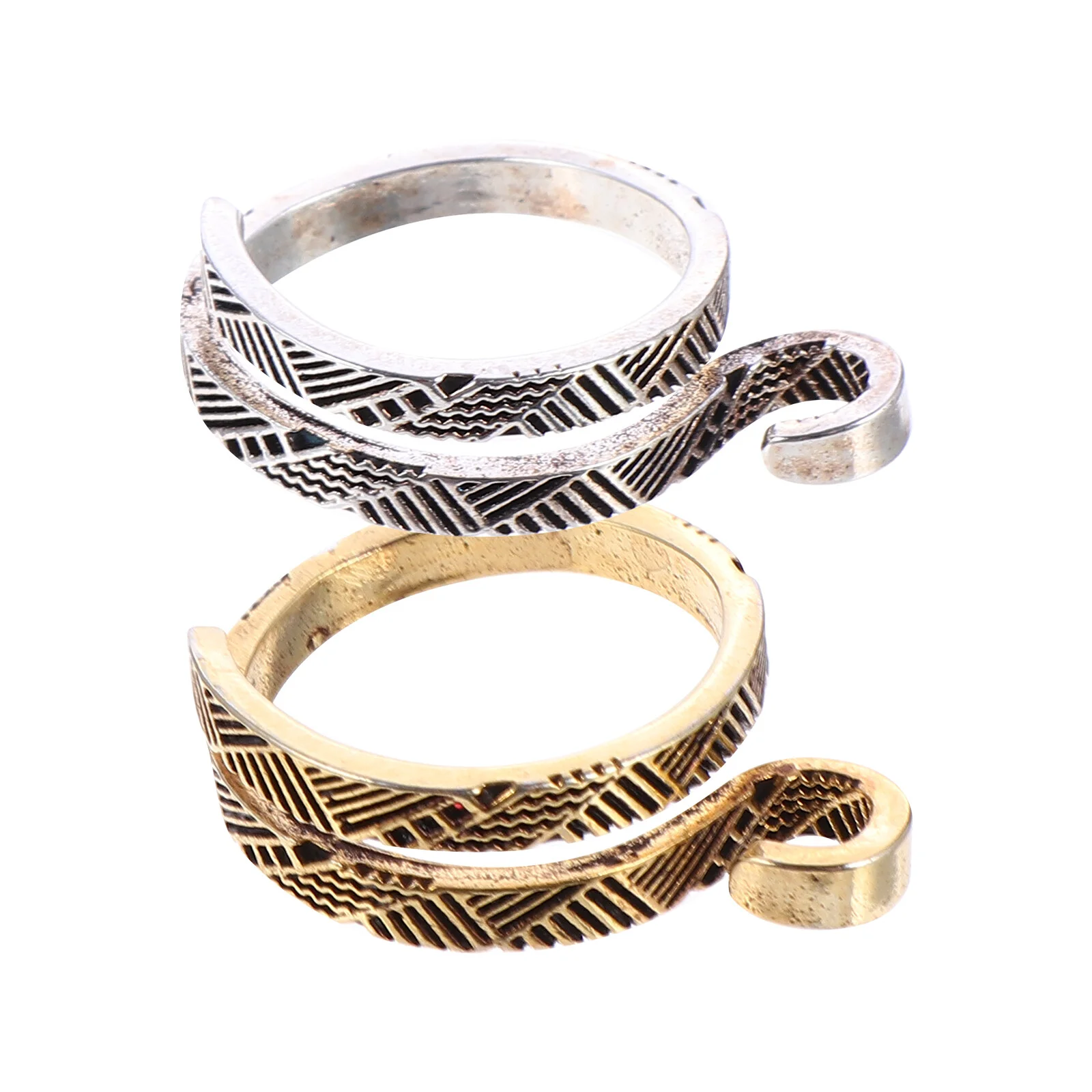 

Knitting Loop Ring Crochet Adjustable Woven Rings Open Finger Yarn Guide Holder 2pcs Knitting Loop Accessories for Hand Weaving